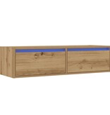 vidaXL Tv-meubel met LED-verlichting 100X35,5x25 cm artisanaal eiken