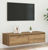 vidaXL Tv-meubel met LED-verlichting 100X35,5x25 cm artisanaal eiken