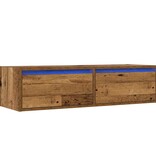 vidaXL Tv-meubel met LED-verlichting 100X35,5x25 cm oud houtkleurig