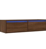 vidaXL Tv-meubel LED-verlichting 100X35,5x25 cm bruin eikenkleur