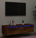 vidaXL Tv-meubel met LED-verlichting 100X35,5x25 cm gerookt eikenkleur