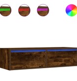 vidaXL Tv-meubel met LED-verlichting 100X35,5x25 cm gerookt eikenkleur