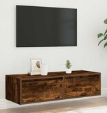 vidaXL Tv-meubel met LED-verlichting 100X35,5x25 cm gerookt eikenkleur