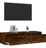 vidaXL Tv-meubel met LED-verlichting 100X35,5x25 cm gerookt eikenkleur