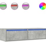vidaXL Tv-meubel met LED-verlichting 100X35,5x25 cm betongrijs