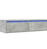 vidaXL Tv-meubel met LED-verlichting 100X35,5x25 cm betongrijs