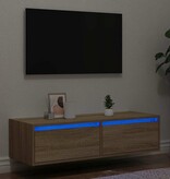 vidaXL Tv-meubel LED-verlichting 100X35,5x25 cm sonoma eikenkleurig