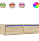 vidaXL Tv-meubel LED-verlichting 100X35,5x25 cm sonoma eikenkleurig