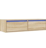 vidaXL Tv-meubel LED-verlichting 100X35,5x25 cm sonoma eikenkleurig