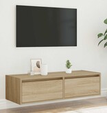 vidaXL Tv-meubel LED-verlichting 100X35,5x25 cm sonoma eikenkleurig