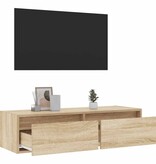 vidaXL Tv-meubel LED-verlichting 100X35,5x25 cm sonoma eikenkleurig