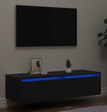 vidaXL Tv-meubel met LED-verlichting 100X35,5x25 cm zwart eikenkleurig