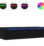 vidaXL Tv-meubel met LED-verlichting 100X35,5x25 cm zwart eikenkleurig