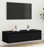 vidaXL Tv-meubel met LED-verlichting 100X35,5x25 cm zwart eikenkleurig