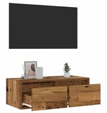 vidaXL Tv-meubel met LED-verlichting 75x35,5x25 cm oud houtkleurig