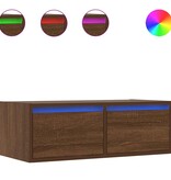 vidaXL Tv-meubel met LED-verlichting 75x35,5x25 cm bruin eikenkleur