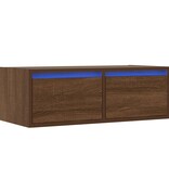 vidaXL Tv-meubel met LED-verlichting 75x35,5x25 cm bruin eikenkleur