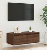 vidaXL Tv-meubel met LED-verlichting 75x35,5x25 cm bruin eikenkleur
