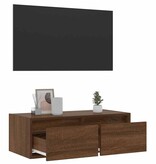 vidaXL Tv-meubel met LED-verlichting 75x35,5x25 cm bruin eikenkleur