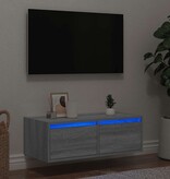 vidaXL Tv-meubel met LED-verlichting 75x35,5x25 cm grijs sonoma eiken
