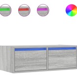 vidaXL Tv-meubel met LED-verlichting 75x35,5x25 cm grijs sonoma eiken