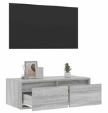 vidaXL Tv-meubel met LED-verlichting 75x35,5x25 cm grijs sonoma eiken