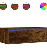 vidaXL Tv-meubel LED-verlichting 75x35,5x25 cm gerookt eikenkleurig