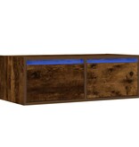 vidaXL Tv-meubel LED-verlichting 75x35,5x25 cm gerookt eikenkleurig