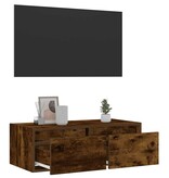 vidaXL Tv-meubel LED-verlichting 75x35,5x25 cm gerookt eikenkleurig