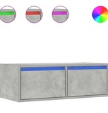 vidaXL Tv-meubel met LED-verlichting 75x35,5x25 cm betongrijs