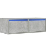 vidaXL Tv-meubel met LED-verlichting 75x35,5x25 cm betongrijs