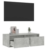 vidaXL Tv-meubel met LED-verlichting 75x35,5x25 cm betongrijs