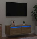 vidaXL Tv-meubel met LED-verlichting 75x35,5x25 cm sonoma eikenkleurig