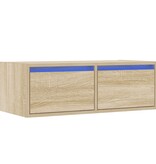 vidaXL Tv-meubel met LED-verlichting 75x35,5x25 cm sonoma eikenkleurig