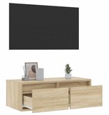 vidaXL Tv-meubel met LED-verlichting 75x35,5x25 cm sonoma eikenkleurig