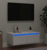 vidaXL Tv-meubel met LED-verlichting 75x35,5x25 cm wit