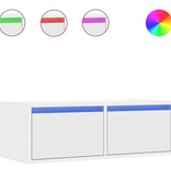 vidaXL Tv-meubel met LED-verlichting 75x35,5x25 cm wit