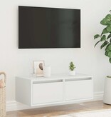 vidaXL Tv-meubel met LED-verlichting 75x35,5x25 cm wit