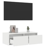 vidaXL Tv-meubel met LED-verlichting 75x35,5x25 cm wit