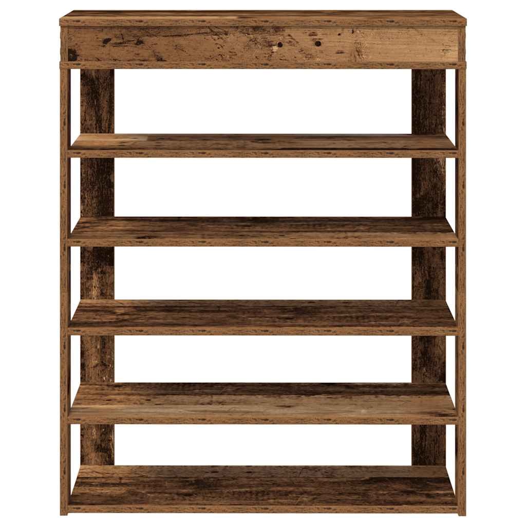 vidaXL Schoenenrek 80x30x98 cm bewerkt hout oud houtkleurig