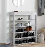 vidaXL Schoenenrek 80x30x98 cm bewerkt hout grijs sonoma