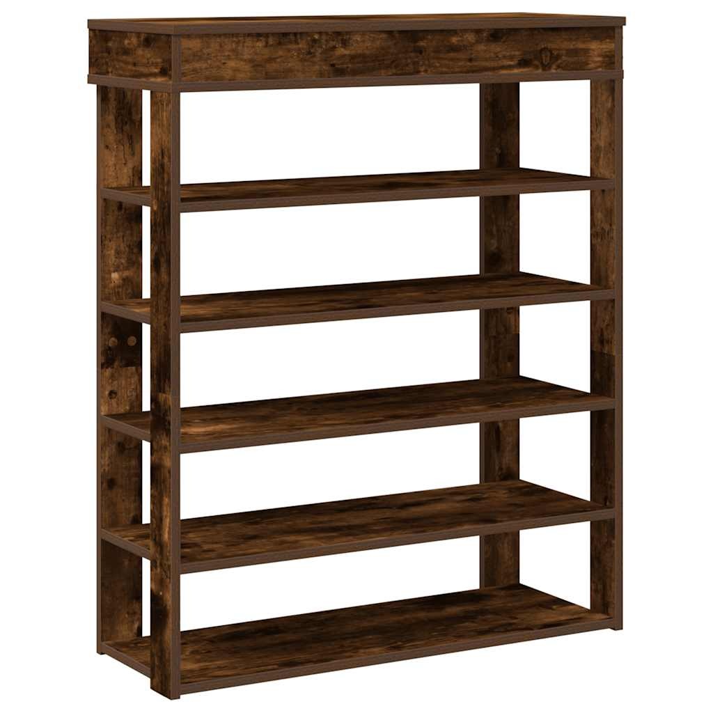vidaXL Schoenenrek 80x30x98 cm bewerkt hout gerookt eikenkleurig