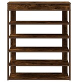 vidaXL Schoenenrek 80x30x98 cm bewerkt hout gerookt eikenkleurig