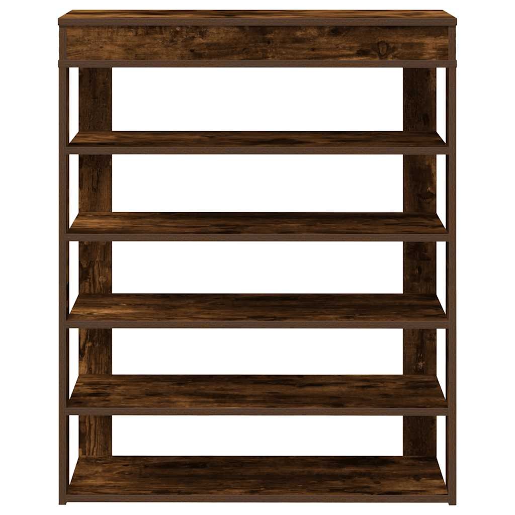 vidaXL Schoenenrek 80x30x98 cm bewerkt hout gerookt eikenkleurig