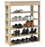 vidaXL Schoenenrek 80x30x98 cm bewerkt hout sonoma eikenkleurig