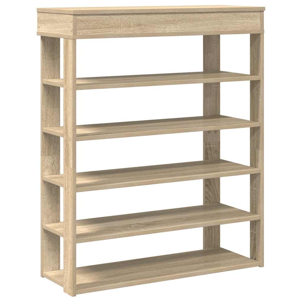 vidaXL Schoenenrek 80x30x98 cm bewerkt hout sonoma eikenkleurig
