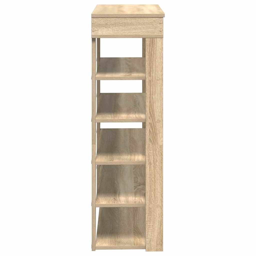 vidaXL Schoenenrek 80x30x98 cm bewerkt hout sonoma eikenkleurig