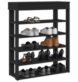 vidaXL Schoenenrek 80x30x98 cm bewerkt hout zwart