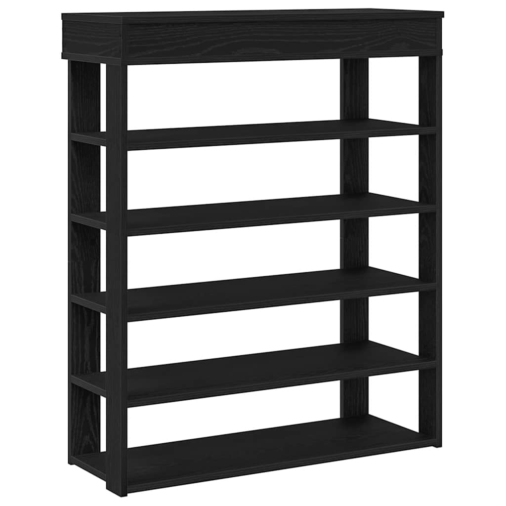 vidaXL Schoenenrek 80x30x98 cm bewerkt hout zwart
