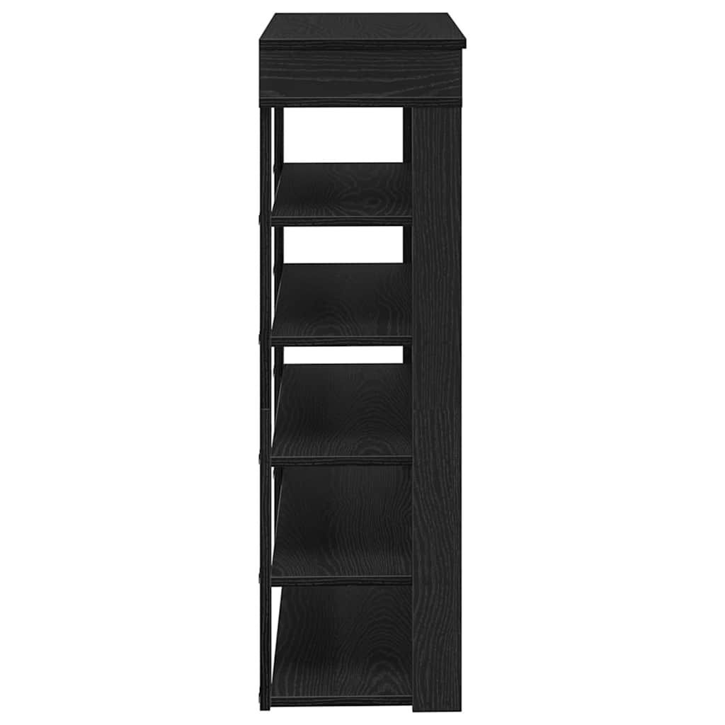 vidaXL Schoenenrek 80x30x98 cm bewerkt hout zwart